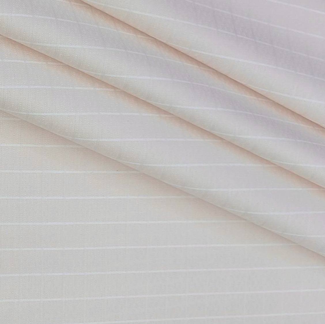 Shirt Fabric Raymond 100% Giza Cotton Check Colour Very Light Cream
